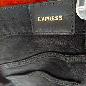 Express super high distressed jeans, size 6r black